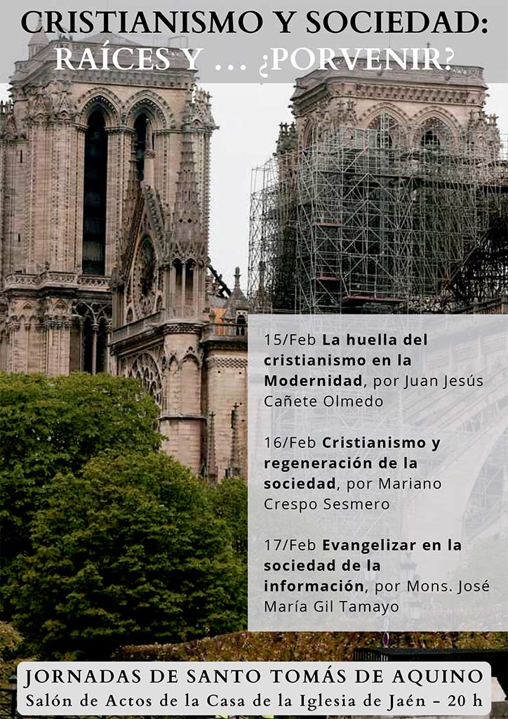 Cartel XXXV Jornadas Santo Tomás de Aquino en la Casa de la Iglesia de Jaén